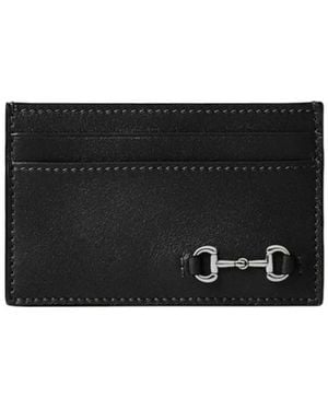Gucci Card Case With Horsebit - Black