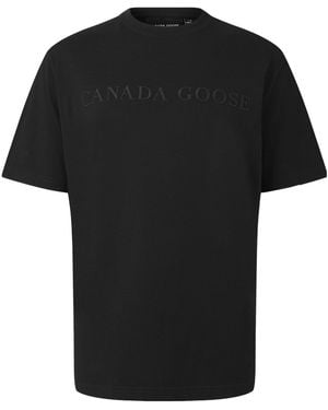 Canada Goose Crew Neck Short Sleeve T Shirt - Black