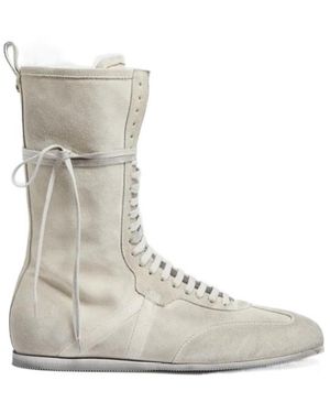Ann Demeulemeester Lace-Up Boots - Natural