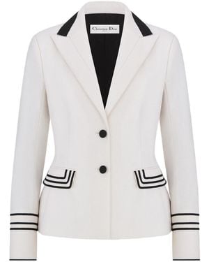Dior Christian Single-Breasted Fitted Jacket - White