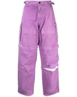 DARKPARK Wide-Leg Cargo Trousers - Purple