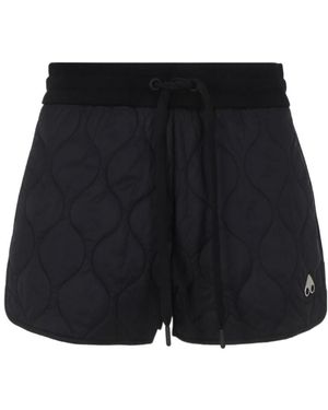 Moose Knuckles Quilted Recycled-Nylon Shorts - Black