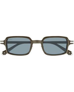 Cartier Rectangle-Frame Sunglasses - Multicolor