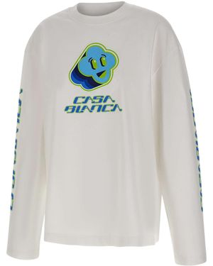 CASABLANCA Smiley Future Oversized Jumper - White