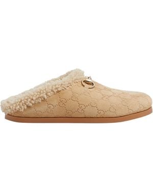 Gucci Mule With Horsebit - Natural