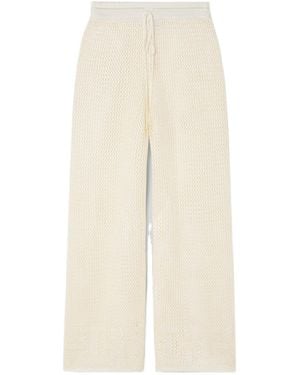 Calle Del Mar Loose Mesh Long Trousers - White