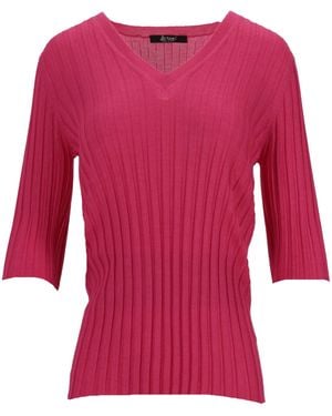Lela Rose V-Neck Pullover - Pink