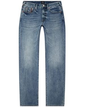 Paul Smith Relaxed Tapered-Fit Vintage-Wash Jeans - Blue