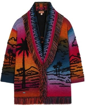 Alanui Sunset Stories Cardigan - Red