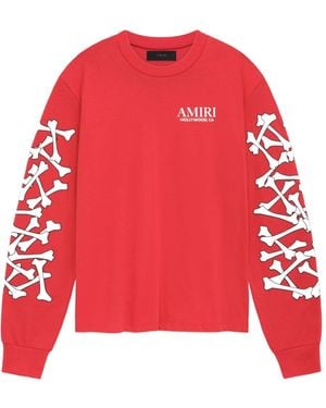 Amiri Bones Stacked Long Sleeve Tee in Black for Men | Lyst