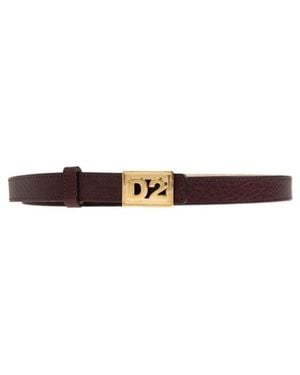 DSquared² Logo Belt - White