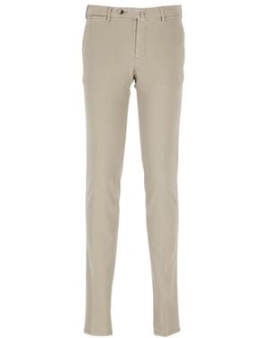 Pt Pantaloni Pt Torino Tapered-Fit Trousers - Natural