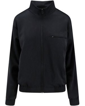 MM6 by Maison Margiela Logo-Print Zip-Up Sweatshirt - Black