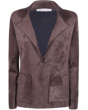 D.exterior Single-Breasted Long-Sleeve Blazer - Purple