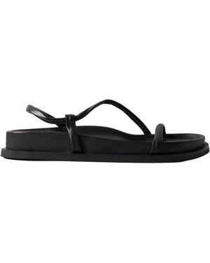 St. Agni Twist Leather Slingback Sandals - Multicolour