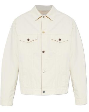 Moschino Long Sleeved Denim Jacket - White