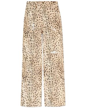 Amiri Wide-Leg Printed Jeans - Natural