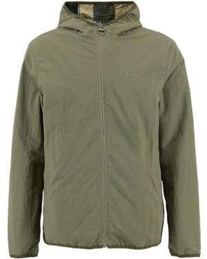 Barbour Hooded Zip-Up Jacket - Green