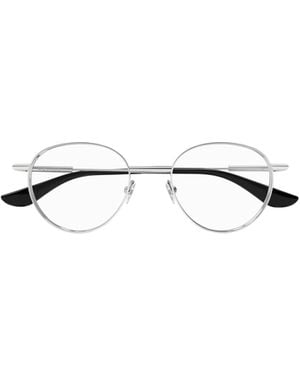 McQueen Eyewear Round Frame Glasses - White