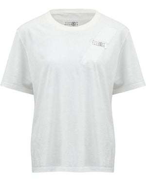MM6 by Maison Margiela Logo Patch Crewneck T-Shirt - White