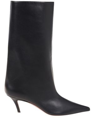 AMINA MUADDI Pointed Short Boots - Black