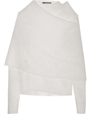 DARKPARK Draped Asymmetric Knitted Jumper - Blue