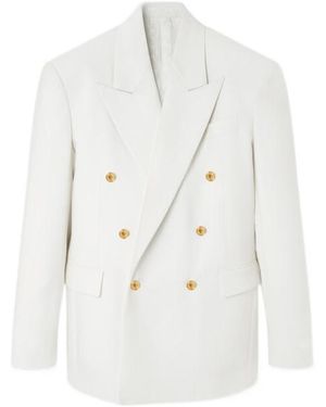 Versace Double-Breasted Blazer - White