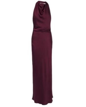 Jonathan Simkhai Reannon Halterneck Satin Gown - Purple