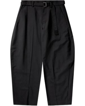 Sacai Logo-Detail Trousers - Black