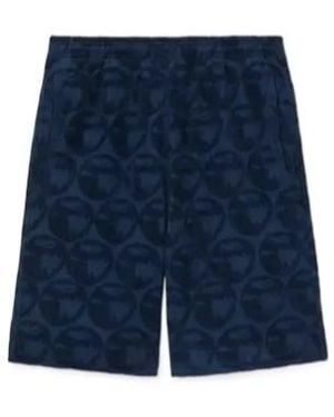 KENZO Textured Pattern Shorts - Blue