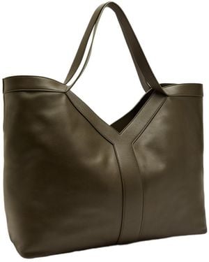 Saint Laurent Y Leather Tote Bag - Brown