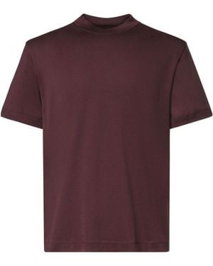 Eleventy Mock-Neck T-Shirt - Red