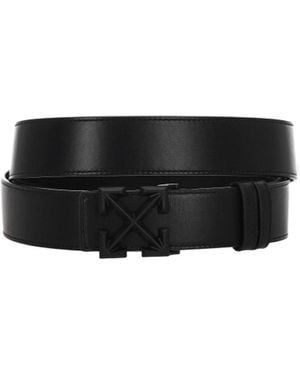 Off-White c/o Virgil Abloh Arrow Logo Plaque Belt - Black