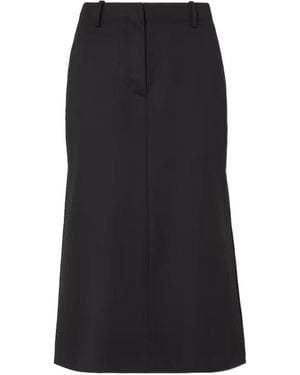 Fendi Belt Loops Midi Skirt - Black