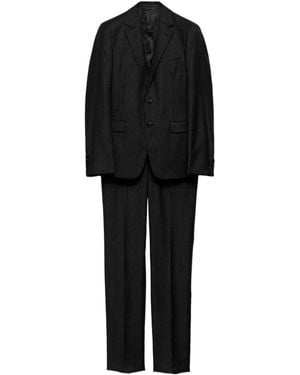 Prada Single-Breasted Wool And Cashmere Suit - Black