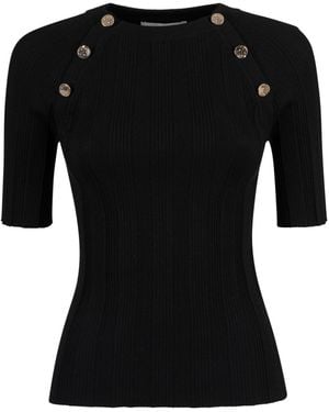 Sportmax Short-Sleeved Top - Black