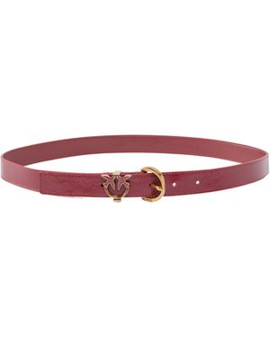 Pinko Love Birds Buckled Belt - White