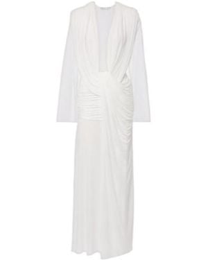 Christopher Esber Ripple Draped Jersey Gown - White