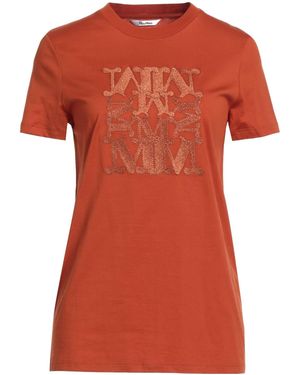 Max Mara Logo Crew Neck T-Shirt - Orange