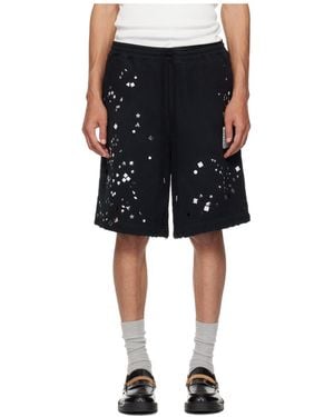 Maison Mihara Yasuhiro Embellished Cotton Shorts - Black