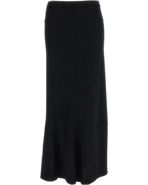Junya Watanabe Elasticated Waistband Midi Skirt - Black