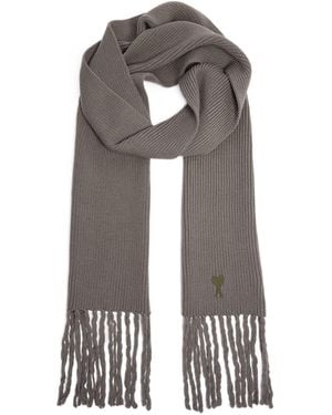 Ami Paris Adc Scarf - White