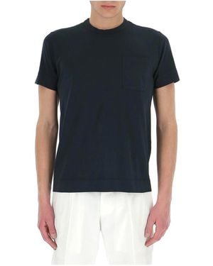 Original Vintage Style Round-Necked T-Shirt - Blue