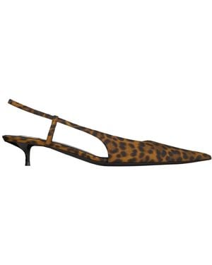 Saint Laurent Secret Slingback Court Shoes - Brown