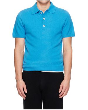 Entire studios Button-Front Short-Sleeve Polo Shirt - Blue