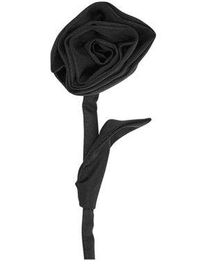 Simone Rocha Flower Rose Brooch - Black