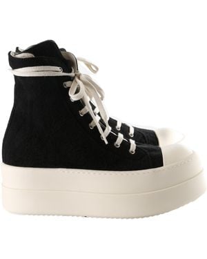 Rick Owens Thick-Soled High-Top Casual Shoes - Black