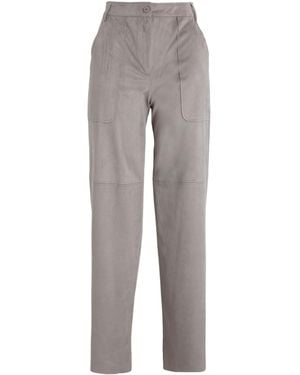 MAX&Co. Stretchy Comfort High-Waisted Straight-Leg Pants - Gray