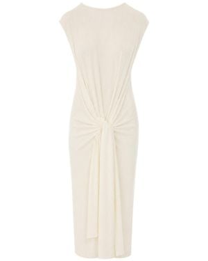 TOTEME Totême Tie-Waist Jersey Dress - White