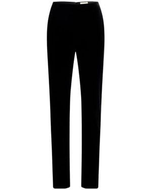 KHAITE High-Waisted Casual Pants - Black